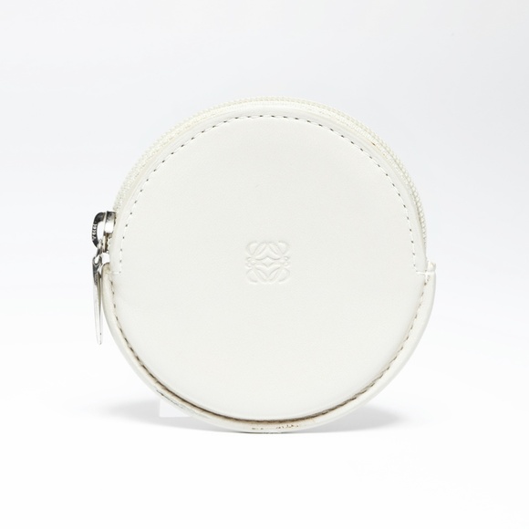 LOEWE Leather Mini Wallet/Coin Case Ivory